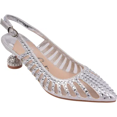 Lady Couture Rosita Slingback Pump In Silver