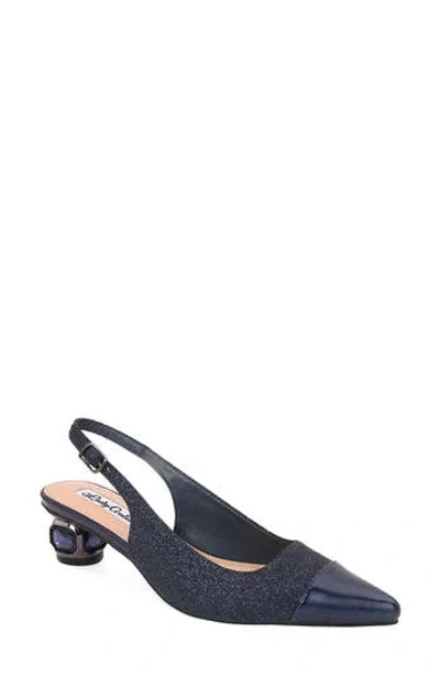 Lady Couture Saphire Pointed Toe Slingback Pump In Blue