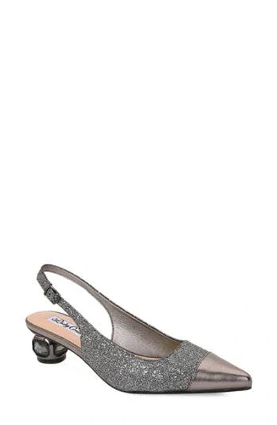 Lady Couture Saphire Pointed Toe Slingback Pump In Gray
