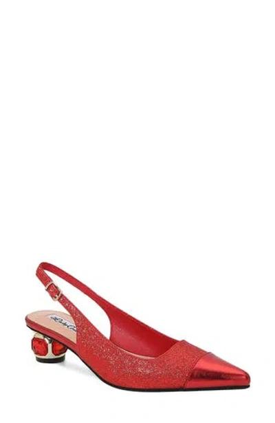 Lady Couture Saphire Pointed Toe Slingback Pump In Multi