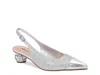 Lady Couture Saphire Pointed Toe Slingback Pump In Silver