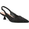 Lady Couture Scallop Top Line Slingback Pump In Black