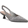 Lady Couture Scallop Top Line Slingback Pump In Gray