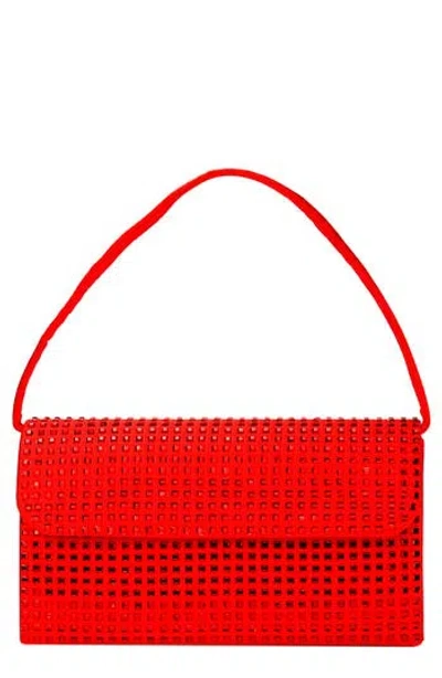Lady Couture Shana Rhinestone Handbag In Red