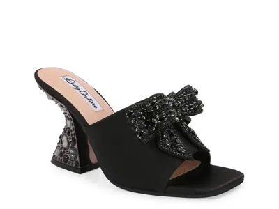 Lady Couture Spark Crystal Bow Mule In Black