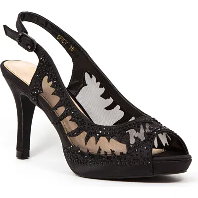 Lady Couture Spicy Slingback Sandal In Black