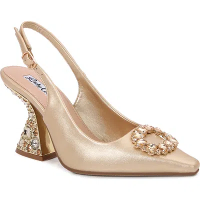 Lady Couture Spotlight Pointed Toe Slingback Pump In Gold