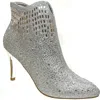 Lady Couture Star Rhinestone Bootie In Silver