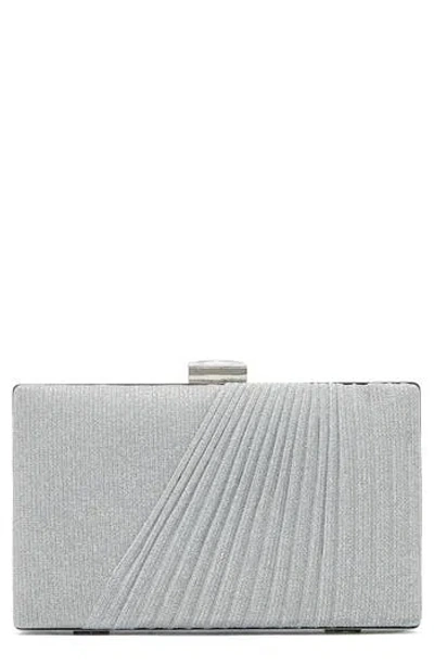 Lady Couture Suzie Glitter Clutch In Silver