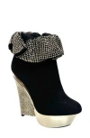 Lady Couture Venice Platform Wedge Bootie In Black
