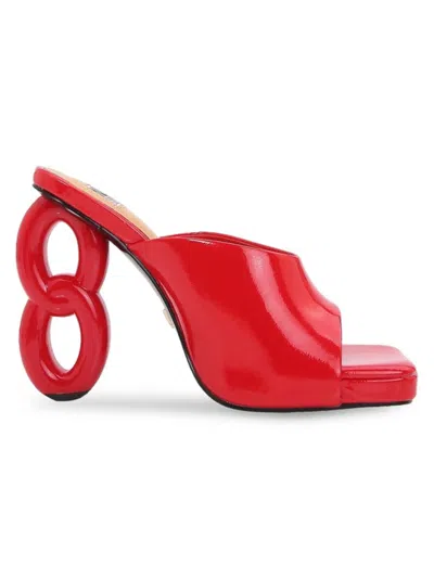Lady Couture Women's Cancun Stiletto Heel Sandals In Red