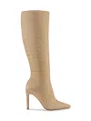 Lady Couture Women's Diamond Rhinestone Stiletto Tall Boots In Gold