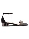 Lady Couture Women's Doris Rhinestone Embellished Sandals In Black