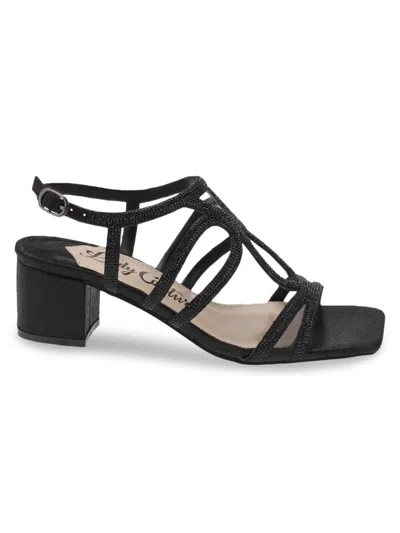Lady Couture Women's Embellished Cutout Sandals In Black