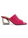 Lady Couture Women's Florence Block Heel Sandals In Fuchsia