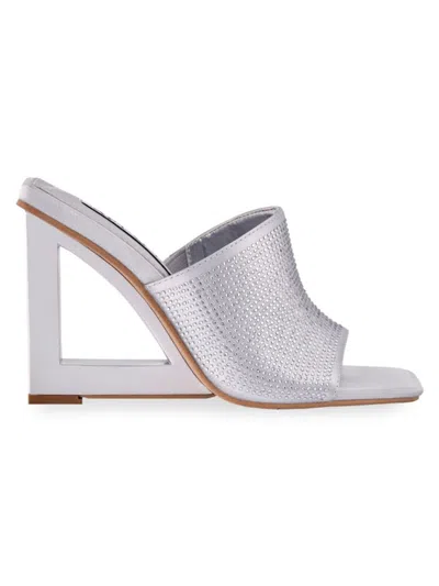 Lady Couture Women's Fuego Wedge Sandals In Silver