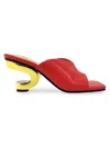 Lady Couture Women's Gypsy Sculpture Heel Mules In Red