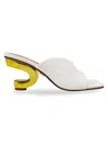 Lady Couture Women's Gypsy Sculpture Heel Mules In White