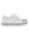 Lady Couture Women's Legend Rhinestone Low Top Sneakers In White