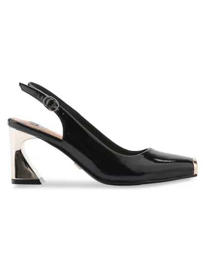 Lady Couture Women's Loraine Curved Heel Slingback Pumps In Black