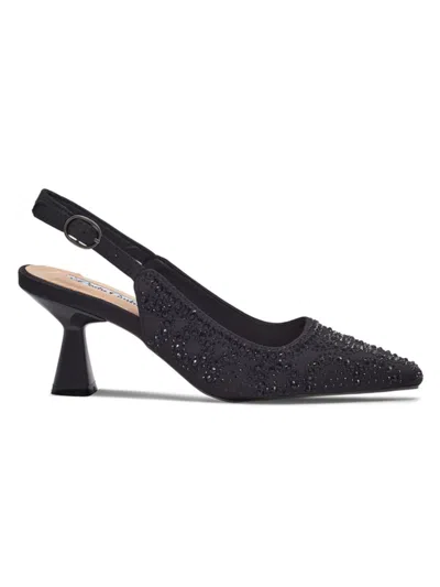 Lady Couture Women's Lucy 65mm Crystal-embellished Slingback Pumps In Black