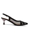Lady Couture Women's Macy Kitten Heel Slingback Pumps In Black