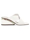 Lady Couture Women's Magical Cross Strap Wedge Sandals In White