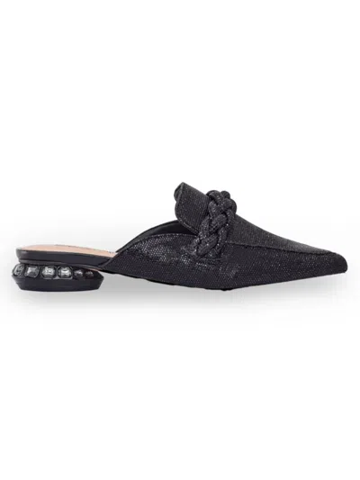 Lady Couture Women's Monaco Embellished Mules In Black