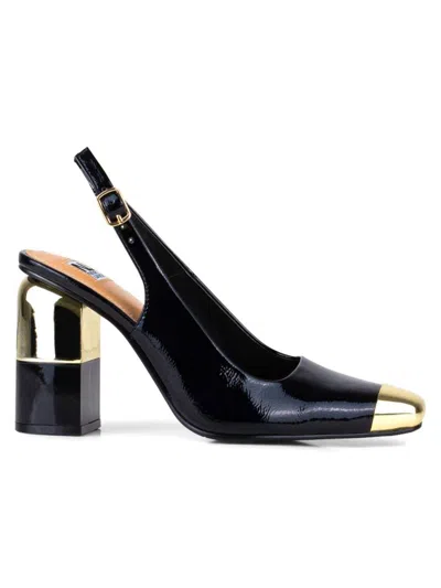 Lady Couture Women's Nova Block Heel Slingback Pumps In Black
