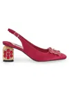 Lady Couture Women's Precious Embellished Slingback Pumps In Red