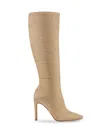 Lady Couture Women's Rhinestone Stiletto Tall Boots In Gold