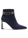 Lady Couture Women's Runway Faux Suede Boots In Navy