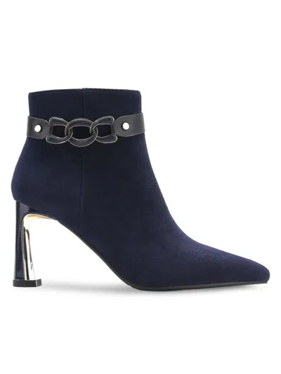 Lady Couture Women's Runway Faux Suede Boots In Navy