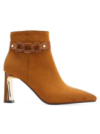 Lady Couture Women's Runway Faux Suede Boots In Tan