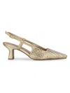 Lady Couture Women's Shana 50mm Slingback Kitten Heels In Gold