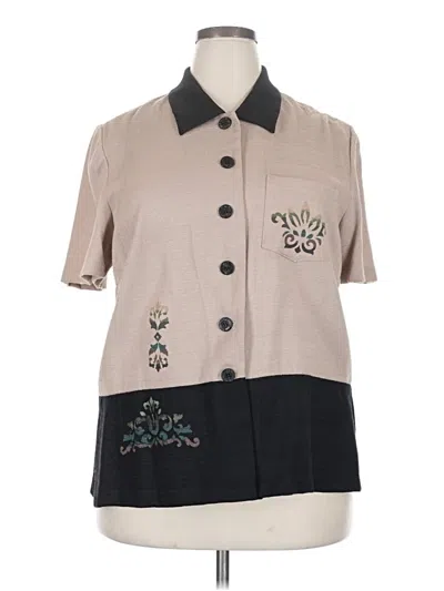 Pre-owned Lady Dorby Short Sleeve Blouse In Brown