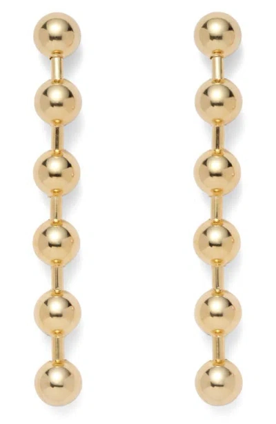Lady Grey Ball Chain Linear Drop Earrings In Gold