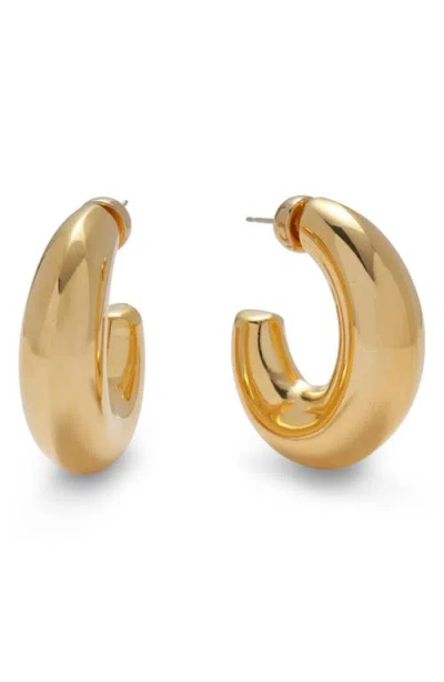Lady Grey Bubble Hoop Earrings In Gold