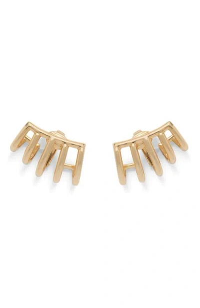 Lady Grey Cage Clip-on Earrings In Gold