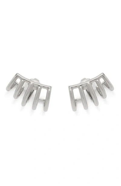 Lady Grey Cage Clip-on Earrings In Metallic