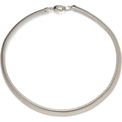 Lady Grey Cobra Snake Necklace In Silver