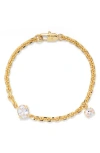 Lady Grey Crystal Tilt Cubic Zirconia Bracelet