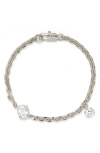 Lady Grey Crystal Tilt Cubic Zirconia Bracelet In Multi
