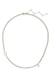 Lady Grey Crystal Tilt Cubic Zirconia Necklace