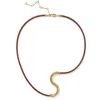 Lady Grey Curve Necklace In Gold