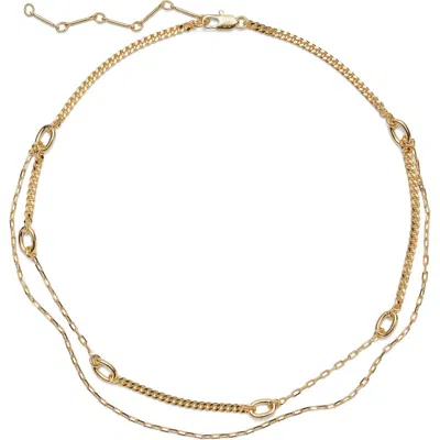 Lady Grey Dual Chain Necklace In Gold