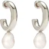 Lady Grey Isla Cultured Pearl Drop Earrings In Silver
