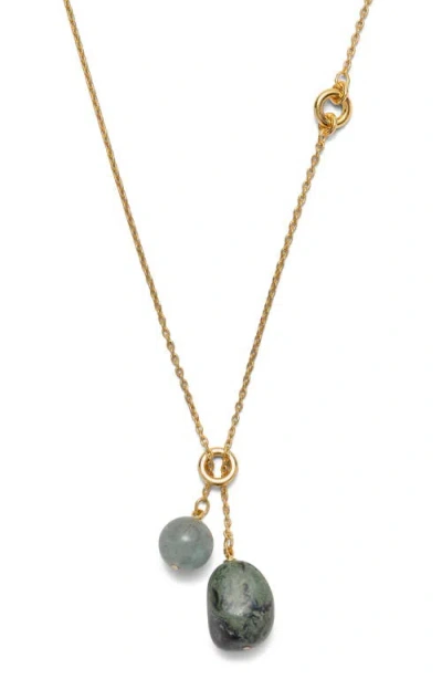 Lady Grey Jasper Necklace In Gold