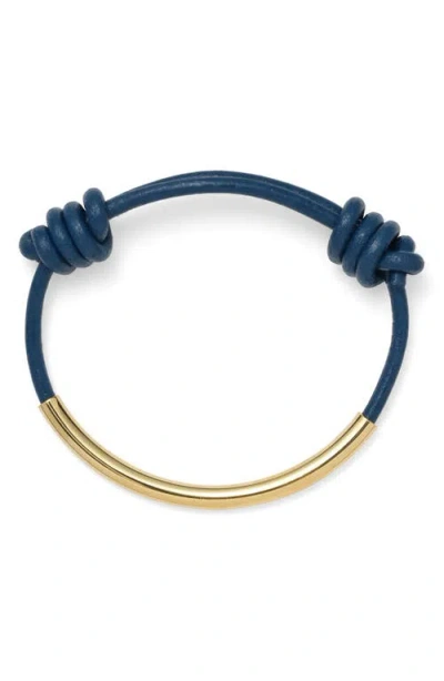 Lady Grey Leather Bond Bracelet In Multi