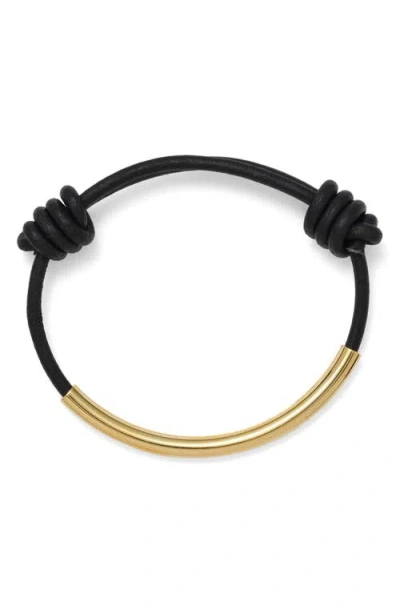 Lady Grey Leather Bond Bracelet In Multi